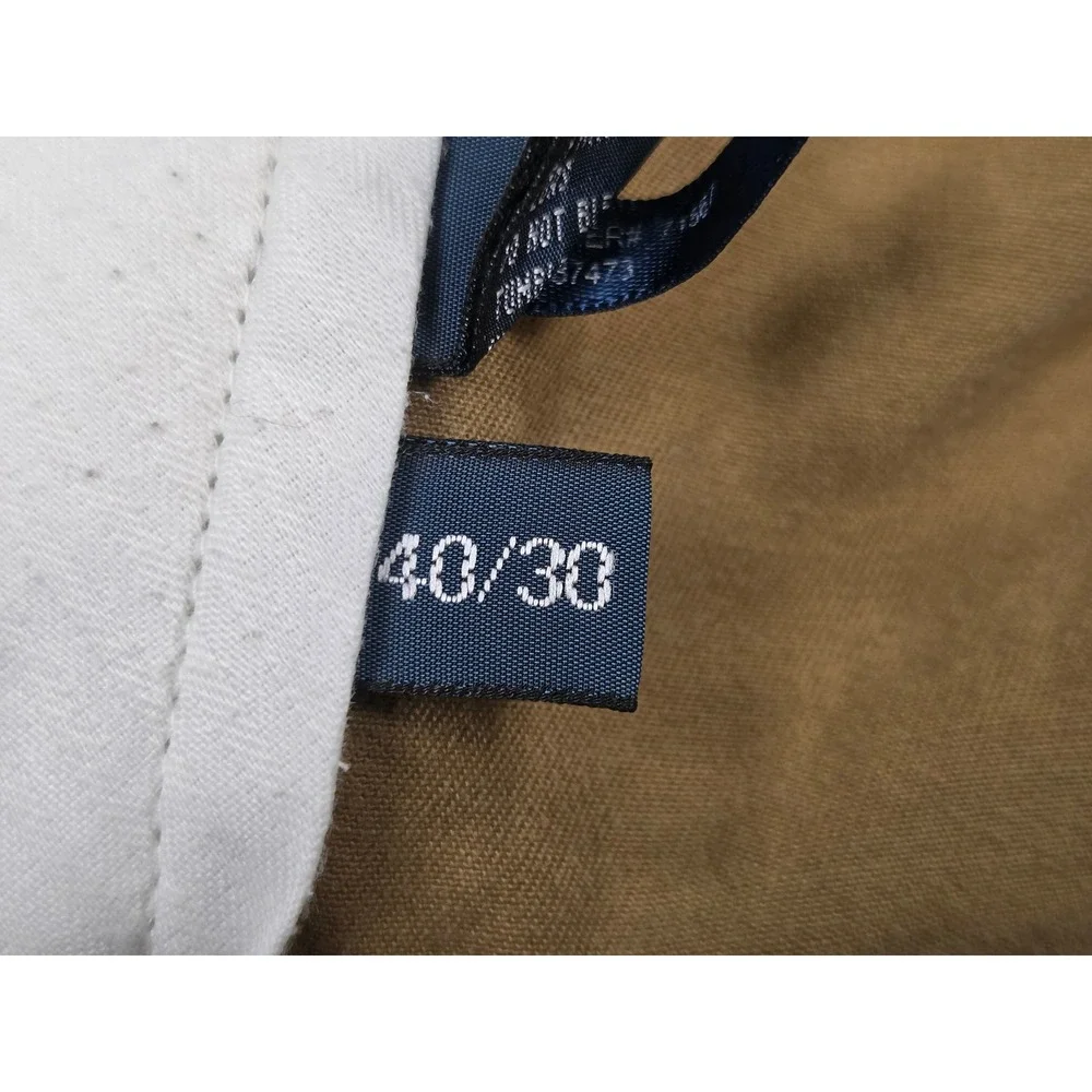 Polo Ralph Lauren Ethan Pant Mens 40x30 Tan Khaki Pleated Cotton Chino Trousers